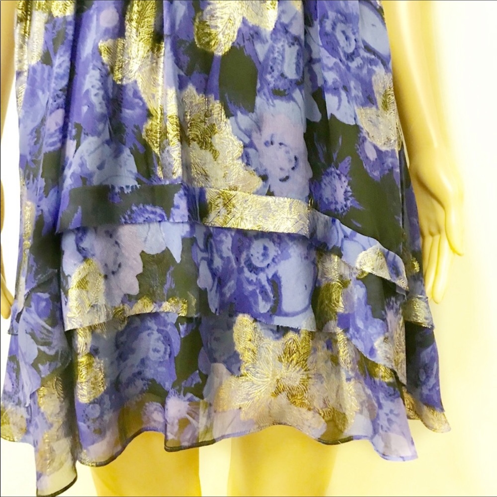 Nicole Miller purple dress size 4 - Picture 6 of 8